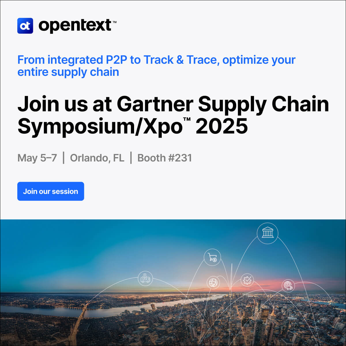 BusNetCloud's tweet image. Discover how AI-powered business analytics deliver actionable real-time insights to help your business stay ahead! Stop by #OpenText booth #231 and attend the live session at the Gartner Supply Chain Symposium/Xpo 2025! #SupplyChainManagement gtnr.it/4lEvcTI