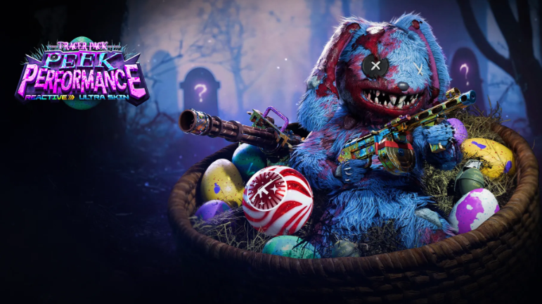 OFFICIAL: MISTER PEEKS OPERATOR SKIN BUNDLE: "PEEK PERFORMANCE"

-Mr. Peeks Operator Skin
-"Egg Breaker" PPSh-41 reactive blueprint
-"Gummy Disaster" Feng 82 reactive blueprint
-"Fudgey" Maelstrom blueprint
(all have pink/blue tracers and "chocolate eggs death" fx)
-"Chew This!"