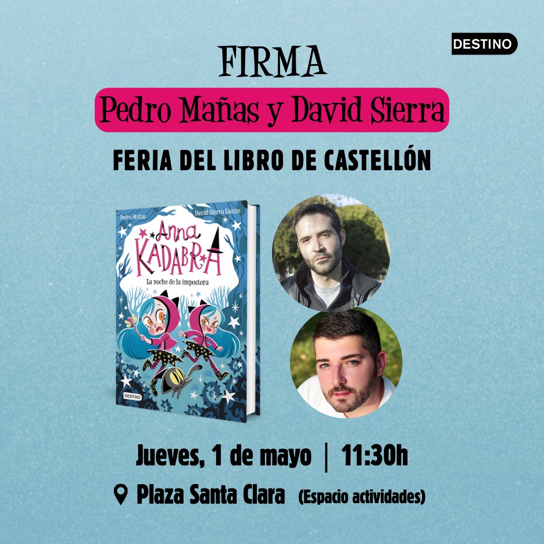 🚐 ¡RUMBO A CASTELLÓN! 🚐 Este jueves 1 de mayo visitaré por primera vez la Feria del Libro de Castellón, donde os espero junto al ilustrador David Sierra a partir de las 11:30. ¡Que nadie diga que no lo advertí! 😋♥️ <a href="/firallibrecs/">Fira Llibre Castelló</a>