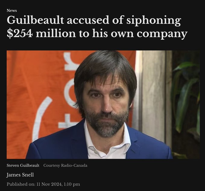 TheBuckYouWill's tweet photo. 🚨PLEASE KEEP RE-POSTING THIS STORY🚨

How come this story just 'went away'?

@S_Guilbeault, the ultimate POS climate grifter, DOESN'T get a free pass & shouldn't have been reelected...  

...HE NEEDS TO GO TO PRISON.