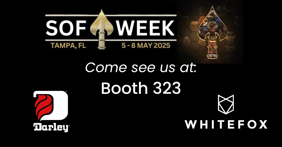 We are excited to announce that WhiteFox Defense will be partnering with Darley Defense <a href="/wsdarley/">W.S. Darley</a> at SOF Week 2025, taking place from May 5-8 in Tampa, Florida. #SOFWeek #WhiteFoxDefense #DarleyDefense