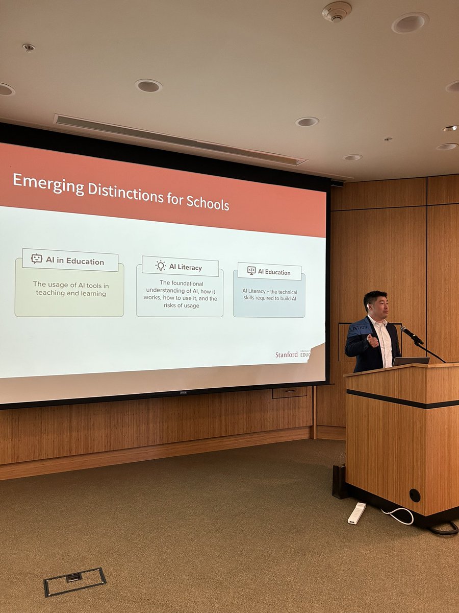 AASAHQ's tweet image. 💬 A powerful series of lightning talks happening now at Stanford!

Topics like AI literacy, academic integrity, ethics, and student agency are sparking critical conversations among our cohort participants. 

#AASA #InnovationforTransformation @StanfordEd @VicariousLee