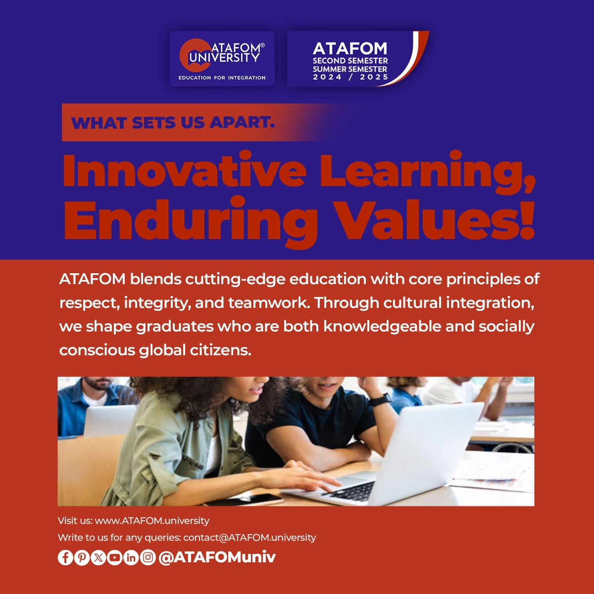 ATAFOMUni's tweet image. Join ATAFOM University and learn without limits.
#ATAFOMUniversity #StudyAnywhere #GlobalEducation #FutureReady