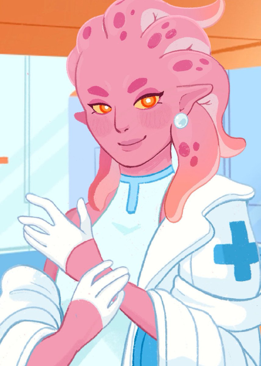 clumsycatstudio's tweet image. She’s kind, hardworking to a fault, and passionate about looking after her patients.
🩵 Dr. Saria 🩵
Meet, cook for, and date her in “Love at the Milky Way Diner” this fall 🥞🌌🛸
