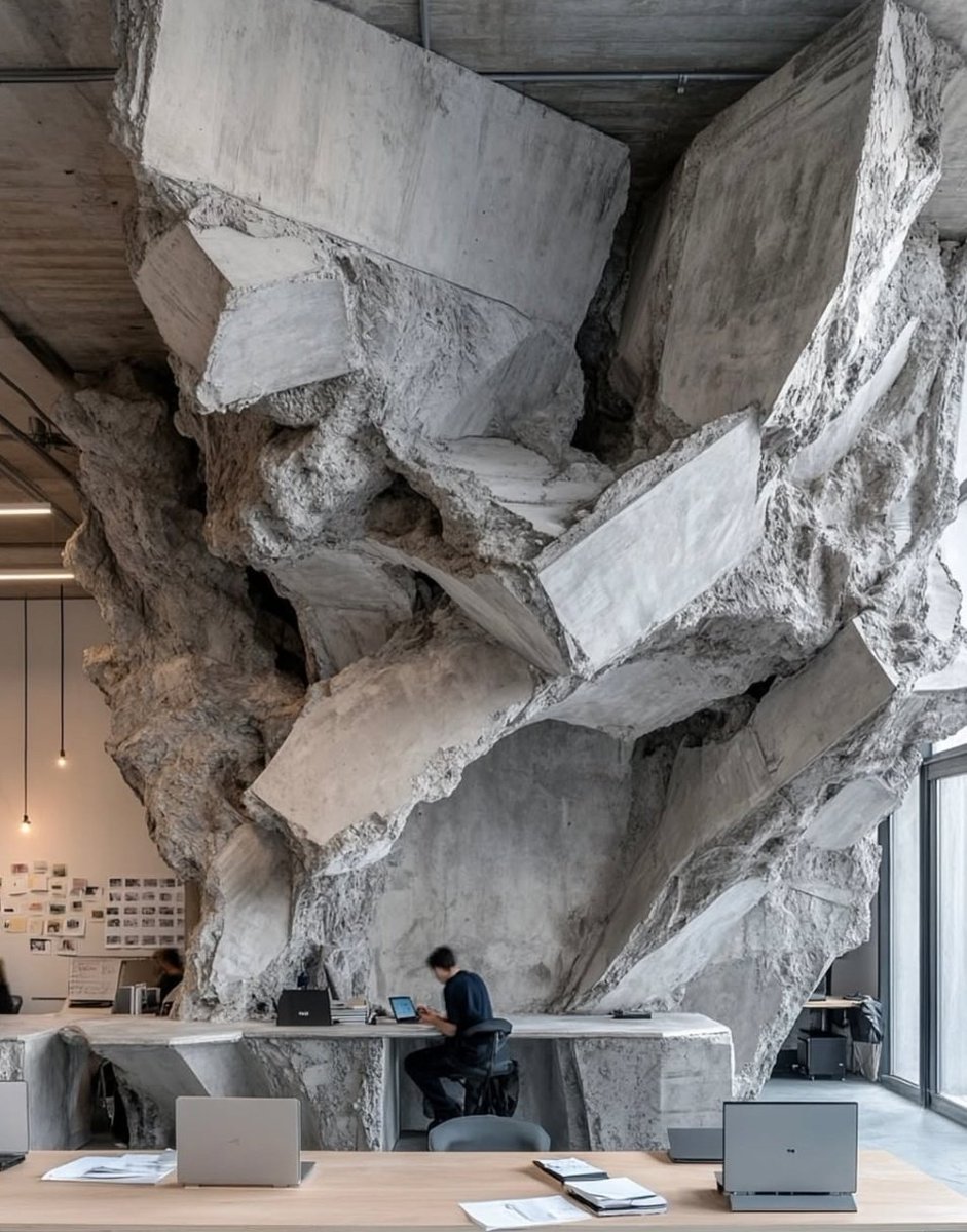 4AAAAart's tweet photo. Brutalist Office Workspaces* https://t.co/BJJ94pazjI