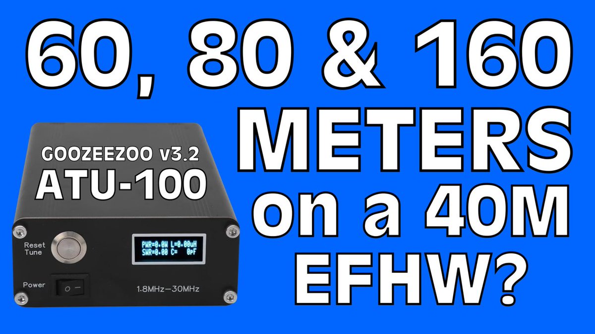 60, 80 and 160 Meters on a 40 Meter EFHW Antenna youtu.be/iKfmWRTktbg?si… via <a href="/YouTube/">YouTube</a> #hamradio #amateurradio