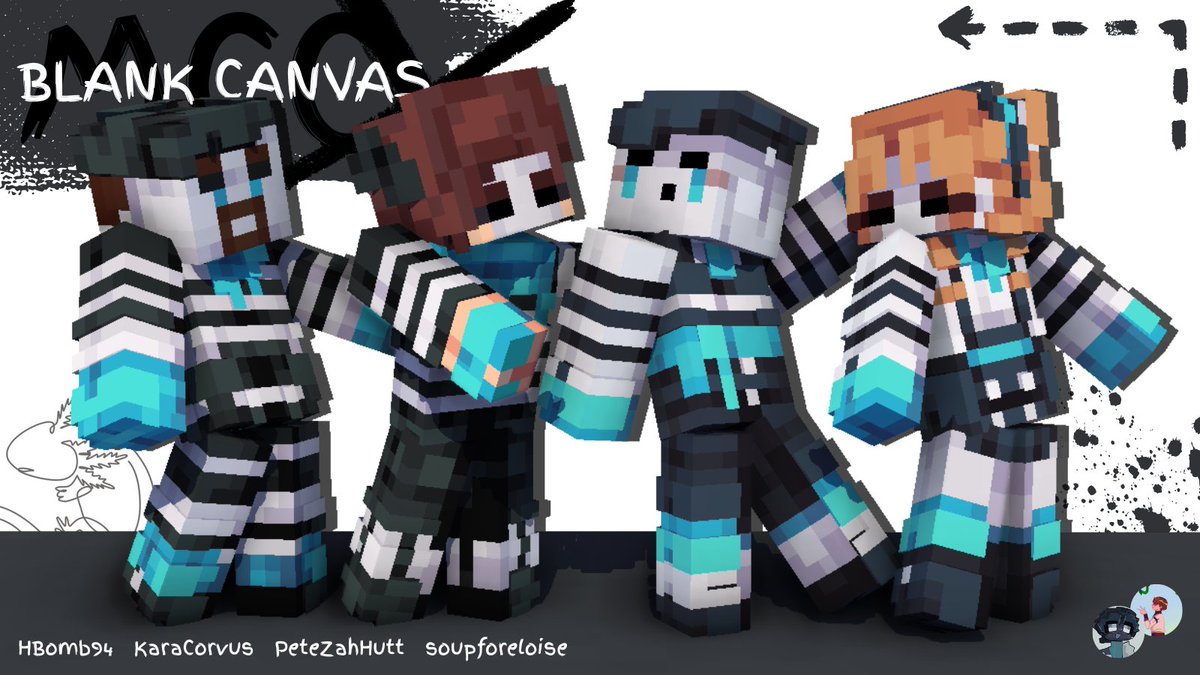 👑 MCC Blank Canvas Aqua Axolotls skins! 🎭🖌️
➟ The Mimes of MCC!! collab w/ <a href="/Akoumora/">ako c: // 🎅🎄</a> c:

‒ rts are very appreciated! :D
⇃ Download links for the skins below! ⇂

[ #mccfanart #mccskins #mccblankcanvas #aquaaxolotls ]