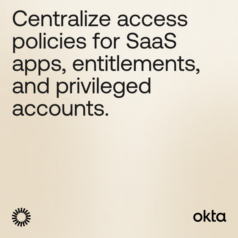 okta's tweet photo. Take control of your most critical accounts. 📣

Secure AI agents, service accounts, and shared accounts with our unified Privileged Access and Identity Security Posture Management. 

Keep it simple: https://t.co/FmrcGLb7P4 #OktaLaunchWeek