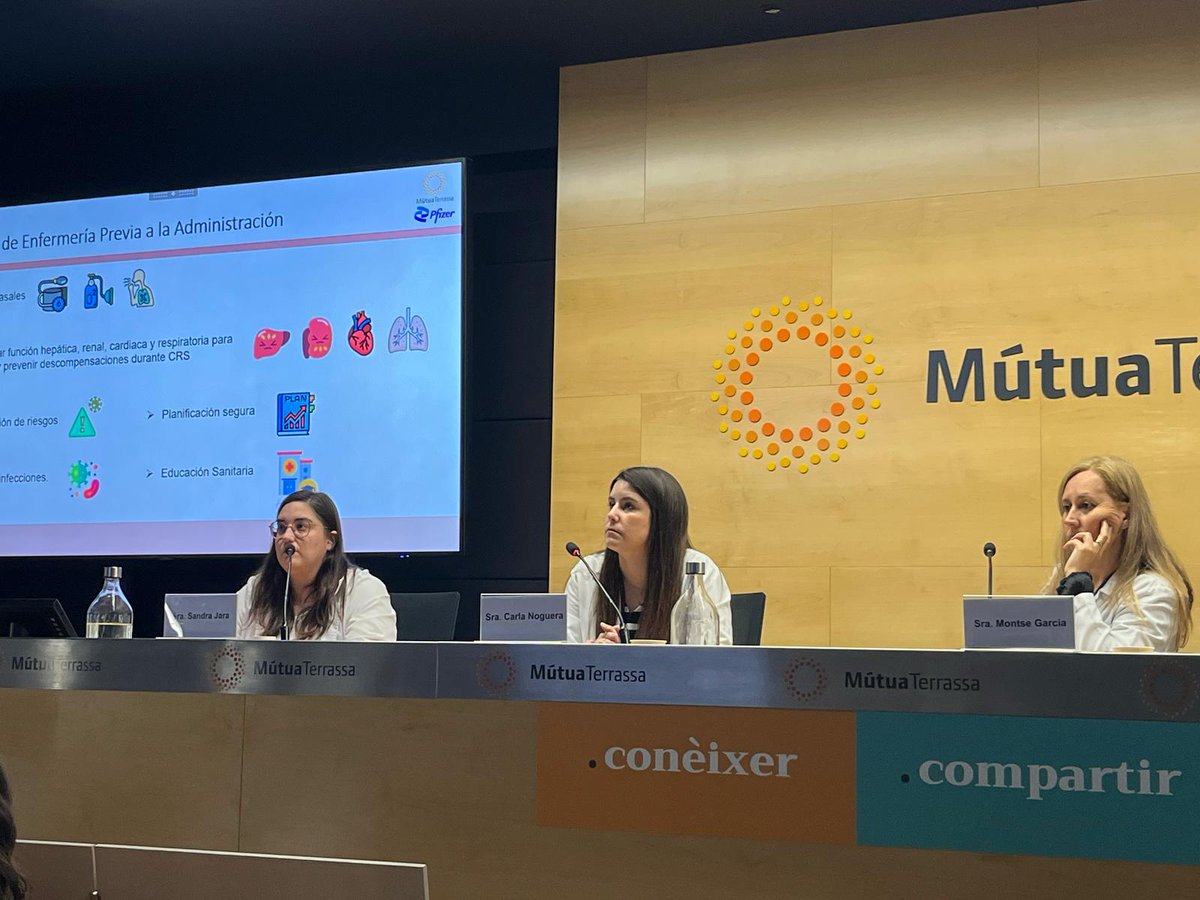 Avui 1a Jornada del Preceptorship dirigit a #infermeria hematològica, organitzada pel servei d'Hematologia de <a href="/Mutua_Terrassa/">MutuaTerrassa</a>  i <a href="/InfermeriaMT/">InfermeriaMT</a>  sobre els anticossos biespecífics en pacients amb #Mieloma #Múltiple. Una jormada per compartir experiències i circuits.