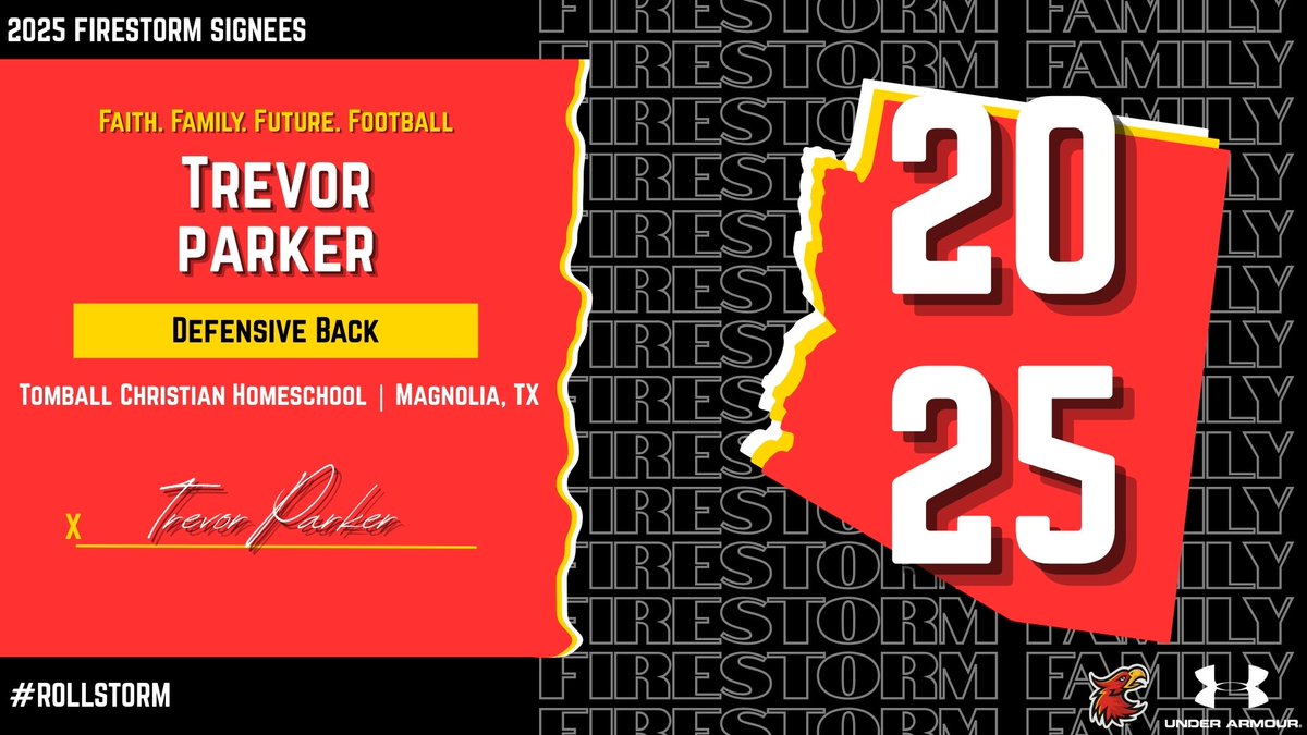 Welcome to the FIRESTORM FAMILY Defensive Back <a href="/trevparker5/">Trevor Parker</a> from Tomball Christian