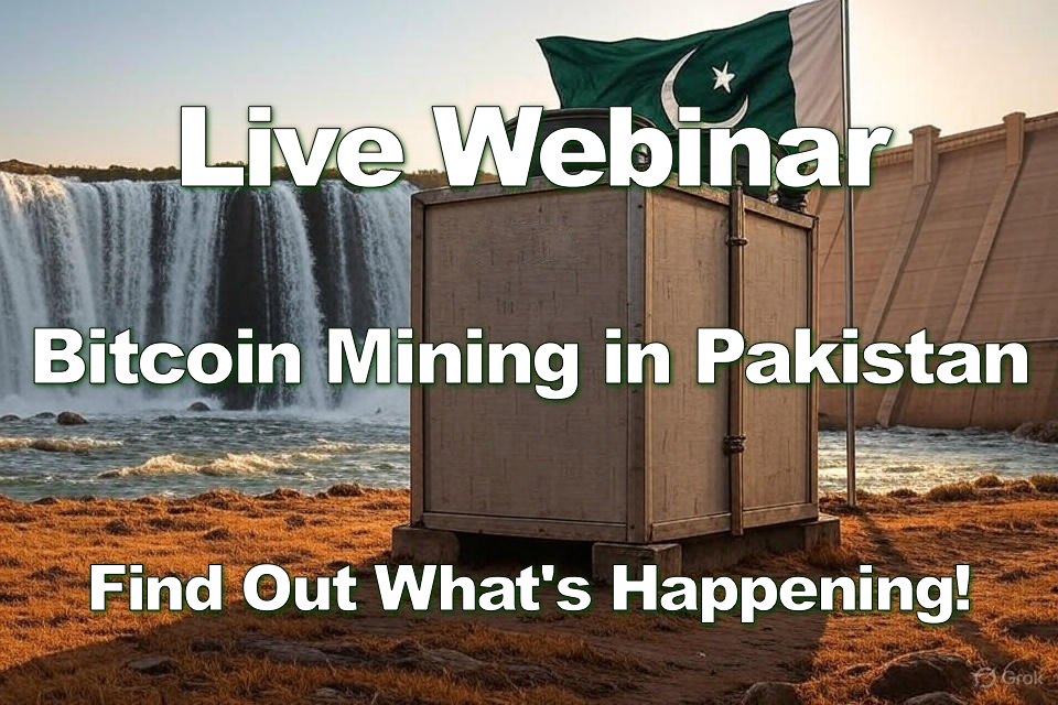 Webinar: Bitcoin Mining in Pakistan. Find Out What's Happening!

Turning Surplus Energy into Economic Growth for Pakistan

May 13, 2025

Webinar link in thread 🧵...