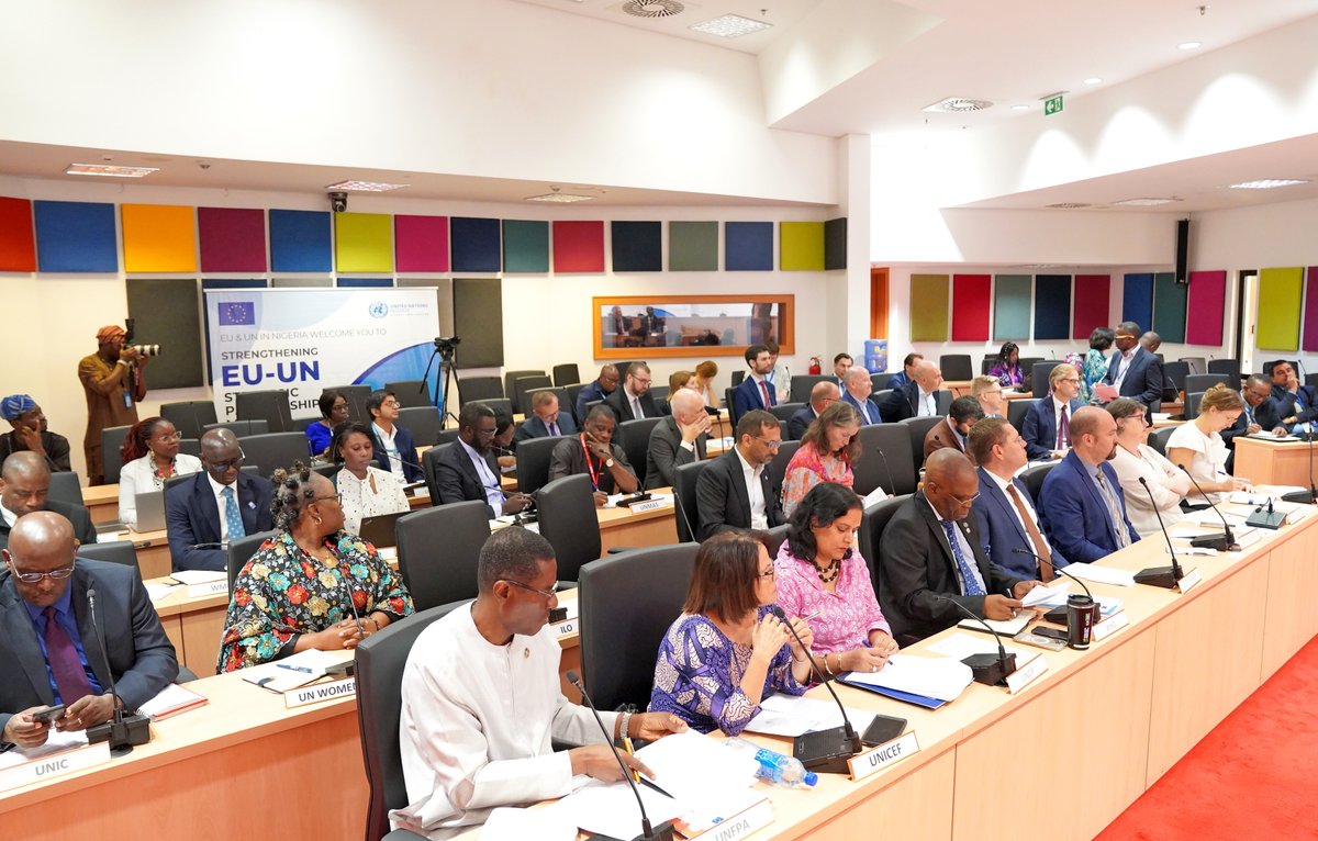 United Nations Nigeria (@un_nigeria) on Twitter photo At the EU-<a href="/UN/">United Nations</a> partnership meeting in #Abuja, the Head of the <a href="/EUinNigeria/">EU in Nigeria 🇪🇺🇳🇬</a> & <a href="/ecowas_cedeao/">Ecowas - Cedeao</a>, Amb. <a href="/GautierMignot2/">Gautier Mignot</a> notedd: This partnership is a strong & reliable source of financial & technical support, respectful of nat'l sovereignty & oriented towards the achievement of #SDGs. At the EU-<a href="/UN/">United Nations</a> partnership meeting in #Abuja, the Head of the <a href="/EUinNigeria/">EU in Nigeria 🇪🇺🇳🇬</a> & <a href="/ecowas_cedeao/">Ecowas - Cedeao</a>, Amb. <a href="/GautierMignot2/">Gautier Mignot</a> notedd: This partnership is a strong & reliable source of financial & technical support, respectful of nat'l sovereignty & oriented towards the achievement of #SDGs.