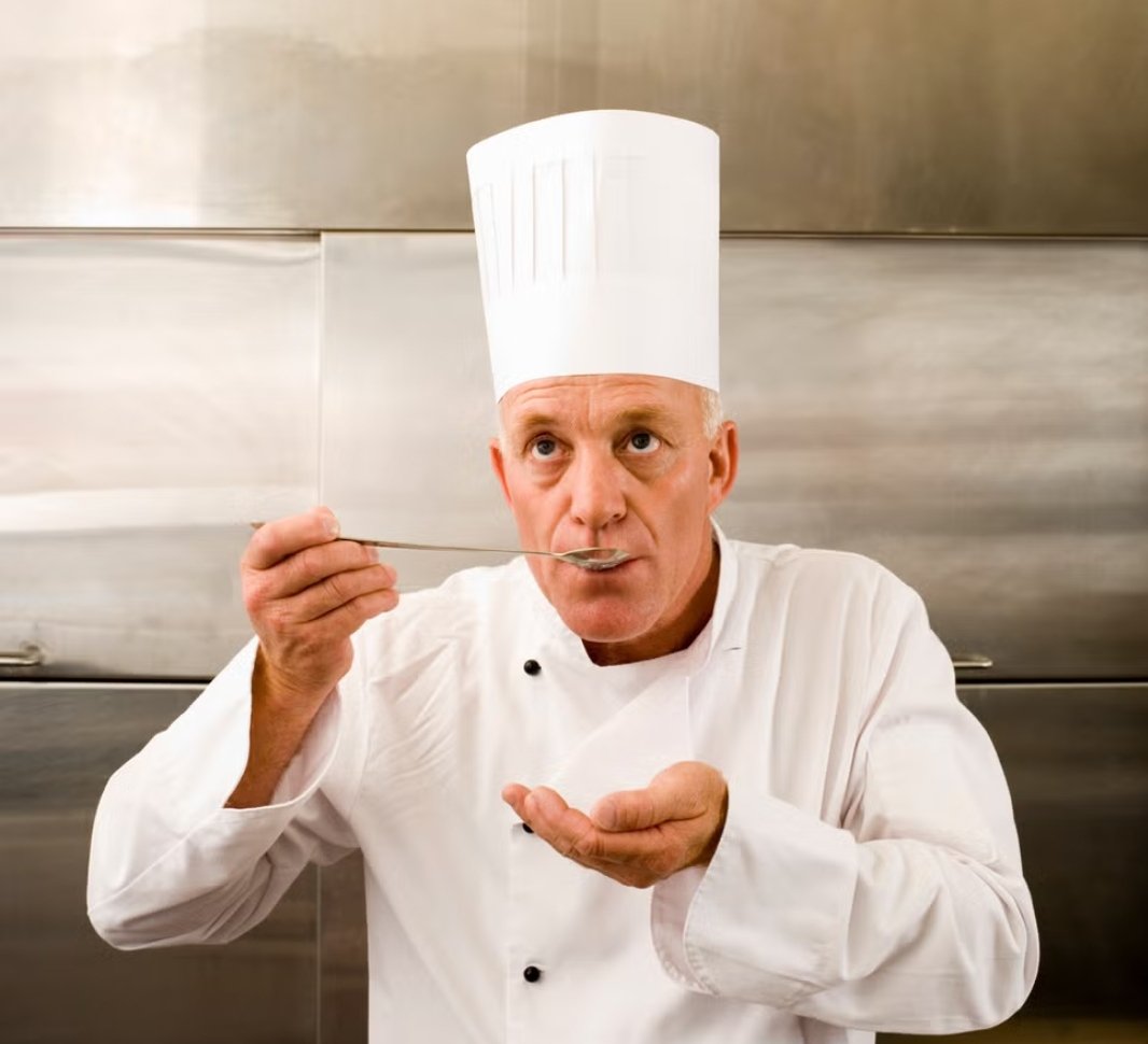 The  folds in a chef's hat represent in how many ways he or she cooks an egg.