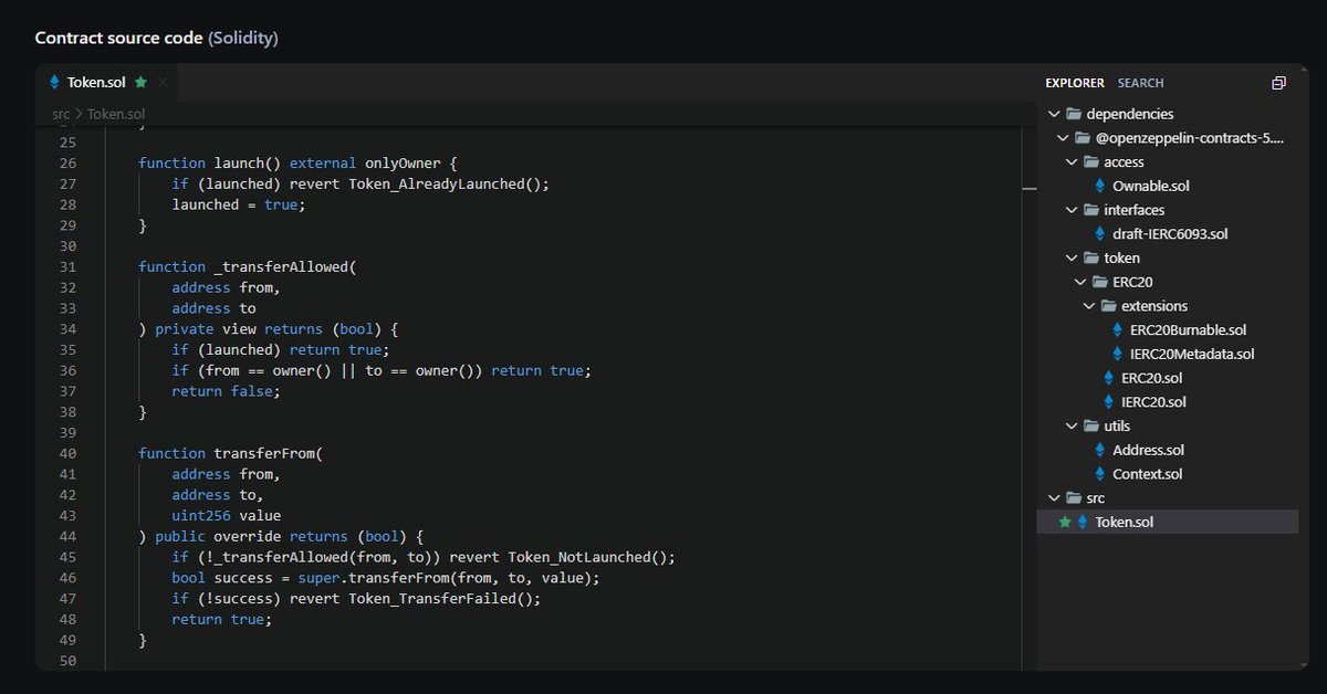 RichardHeartWin's tweet image. Apparently this is the verified contract code of pump dot tires tokens. Seems standard + a launch front run protect h ttps://scan.mypinata.cloud/ipfs/bafybeih3olry3is4e4lzm7rus5l3h6zrphcal5a7ayfkhzm5oivjro2cp4/#/address/0xec4252e62C6dE3D655cA9Ce3AfC12E553ebBA274?tab=contract_code…