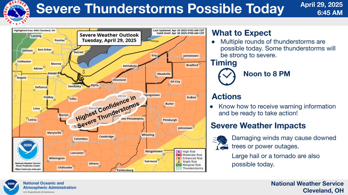 ClevelandFire (@clevelandfire) on Twitter photo With severe weather expected today, we encourage Clevelanders to create an account with City’s CodeRED system to be notified of severe weather near your home address.
public.coderedweb.com/CNE/en-US/BFD1…
For real-time weather updates, follow <a href="/NWSCLE/">NWS Cleveland</a> (IG and X) / @NWSCleveland (Facebook). With severe weather expected today, we encourage Clevelanders to create an account with City’s CodeRED system to be notified of severe weather near your home address.
public.coderedweb.com/CNE/en-US/BFD1…
For real-time weather updates, follow <a href="/NWSCLE/">NWS Cleveland</a> (IG and X) / @NWSCleveland (Facebook).