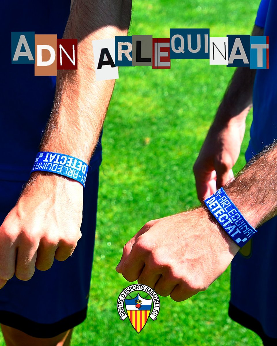 CE Sabadell 🧅 (@cesabadell) on Twitter photo 🧬 𝑳𝒍𝒖𝒆𝒊𝒙 𝒍'𝑨𝑫𝑵 𝑨𝒓𝒍𝒆𝒒𝒖𝒊𝒏𝒂𝒕! 💙🤍
🔝 Disponibles les polseres solidàries a un preu de 4€ a oficines
💰 Tots els beneficis es destinaran íntegrament a la <a href="/FAtendis/">Fundació Atendis</a>
🤝🏻 L’ADN Arlequinat també és ajudar a la comunitat
#AMQM #CESxLaComunitat 🧬 𝑳𝒍𝒖𝒆𝒊𝒙 𝒍'𝑨𝑫𝑵 𝑨𝒓𝒍𝒆𝒒𝒖𝒊𝒏𝒂𝒕! 💙🤍
🔝 Disponibles les polseres solidàries a un preu de 4€ a oficines
💰 Tots els beneficis es destinaran íntegrament a la <a href="/FAtendis/">Fundació Atendis</a>
🤝🏻 L’ADN Arlequinat també és ajudar a la comunitat
#AMQM #CESxLaComunitat