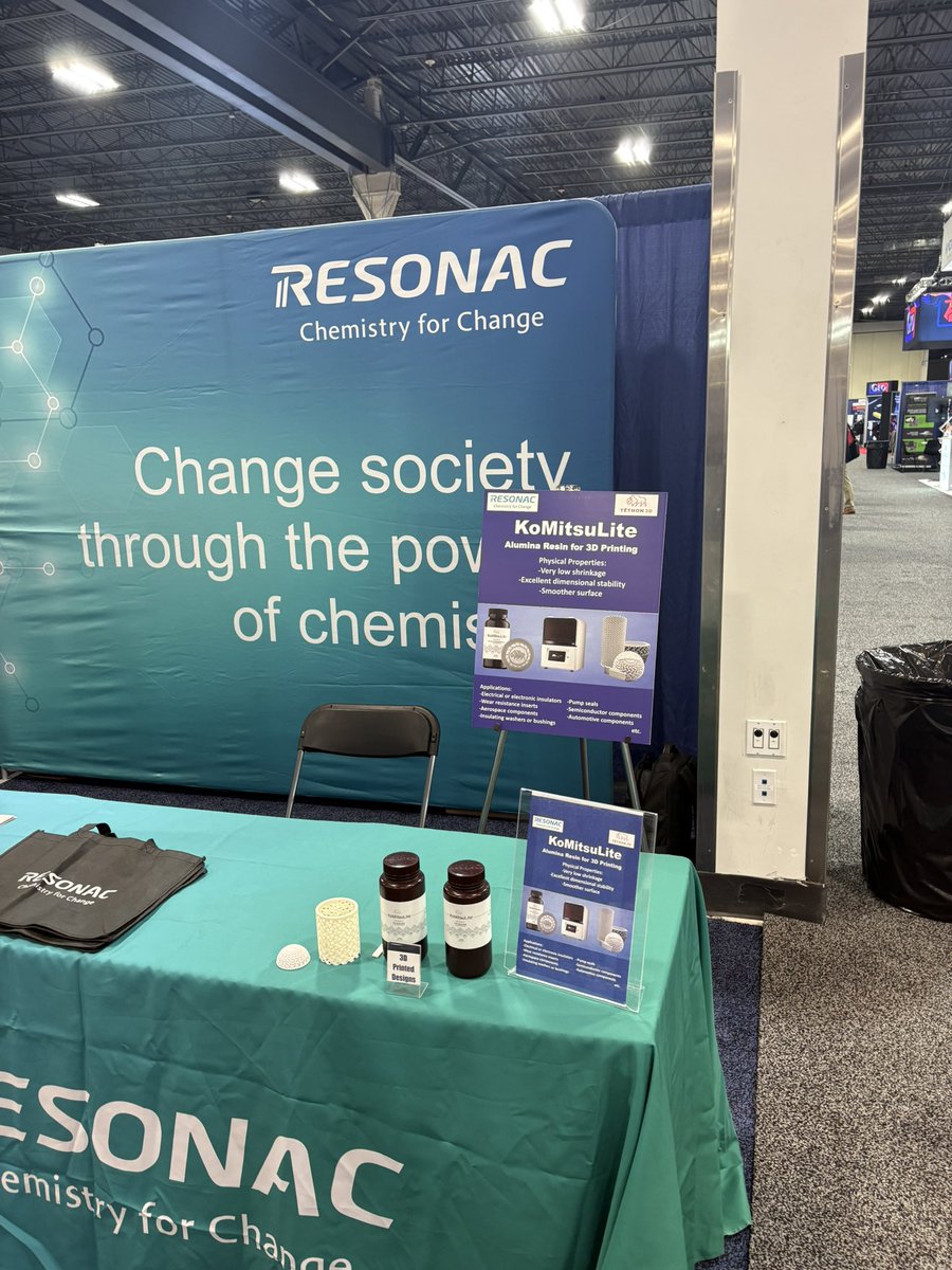 In Detroit for Ceramics Expo. Visit the Resonac booth to check out one of our alumina materials. <a href="/Tethon3D/">Tethon 3D</a>