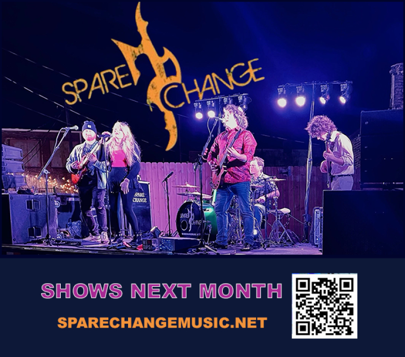 Here is the Spare Change public show lineup for May!
May 9th - Jack's (Morehead City, NC) 9p
May 23rd - Sea Witch (Carolina Beach, NC) 8p
May 24th - Blackbeard's (Jacksonville, NC) 830p
Hope to see you there!
#SpareChange #SpareChangeMusic