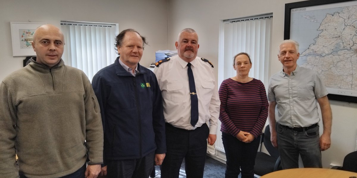 Clare IFA County Chairman and East Clare IFA members met with Superintendent Allan Cullen in Killaloe Garda Station today to discuss rural crime, trespassing and other local issues in the area. <a href="/IFAmedia/">Irish Farmers' Association</a>