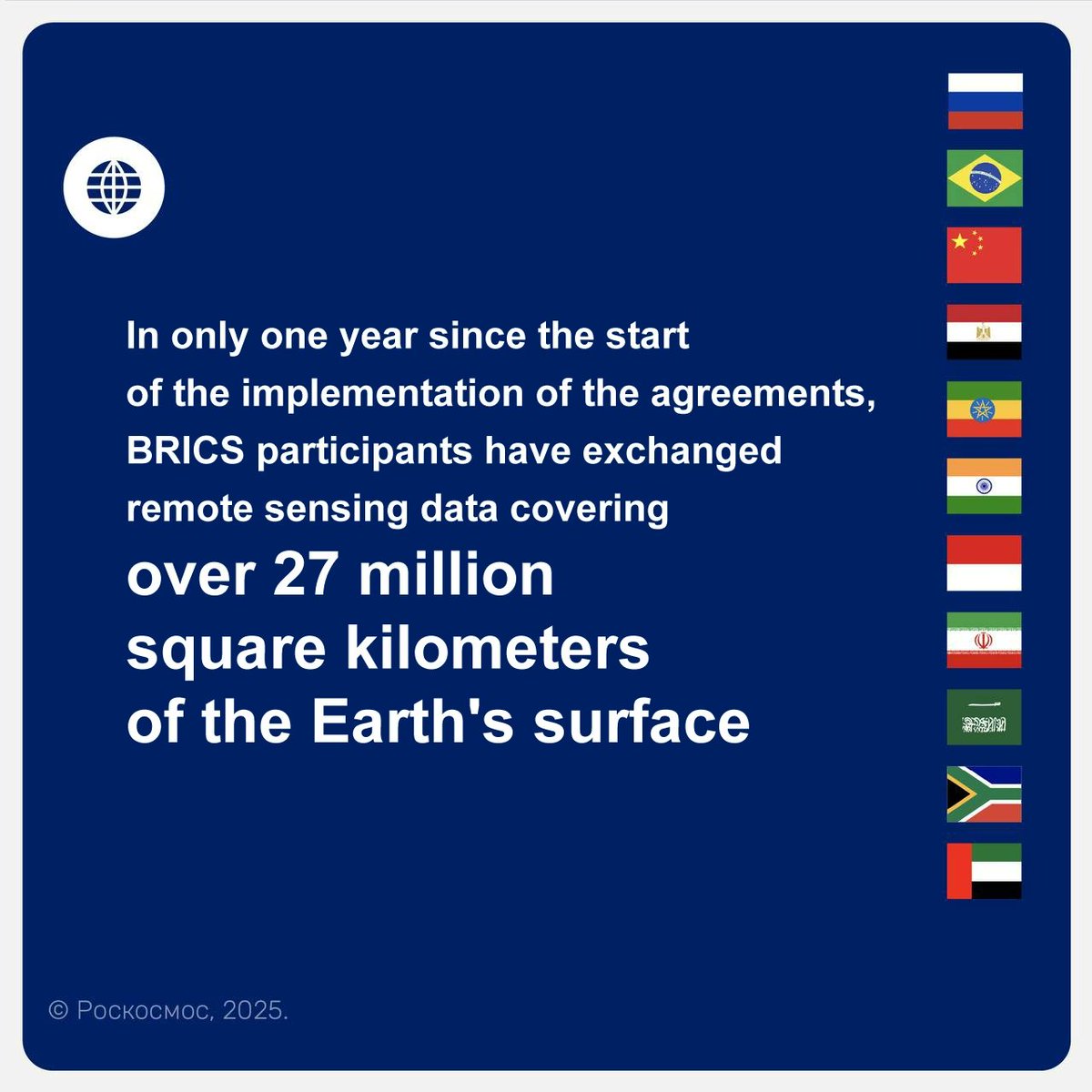 Russian Embassy in South Africa 🇷🇺 (@embassyofrussia) on Twitter photo 🌍✨Yesterday, negotiations between the heads of space agencies of BRICS countries kicked off in the capital of Brazil. We share key facts about #BRICS and common achievements in the infographics by @Roscosmos👇 #BRICSinSpace 🌍✨Yesterday, negotiations between the heads of space agencies of BRICS countries kicked off in the capital of Brazil. We share key facts about #BRICS and common achievements in the infographics by @Roscosmos👇 #BRICSinSpace