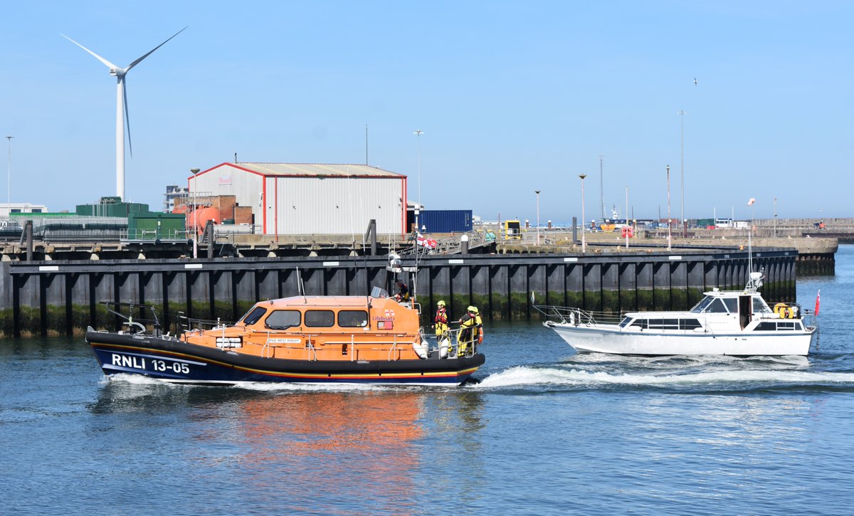 Called at 3.05pm to a 38ft cabin cruiser near the North Newcombe buoy with  an engine fire. The two people  on board had extinguished the fire and the craft was able to proceed using their other engine.  The vessel was escorted by the lifeboat as it limped into Lowestoft harbour