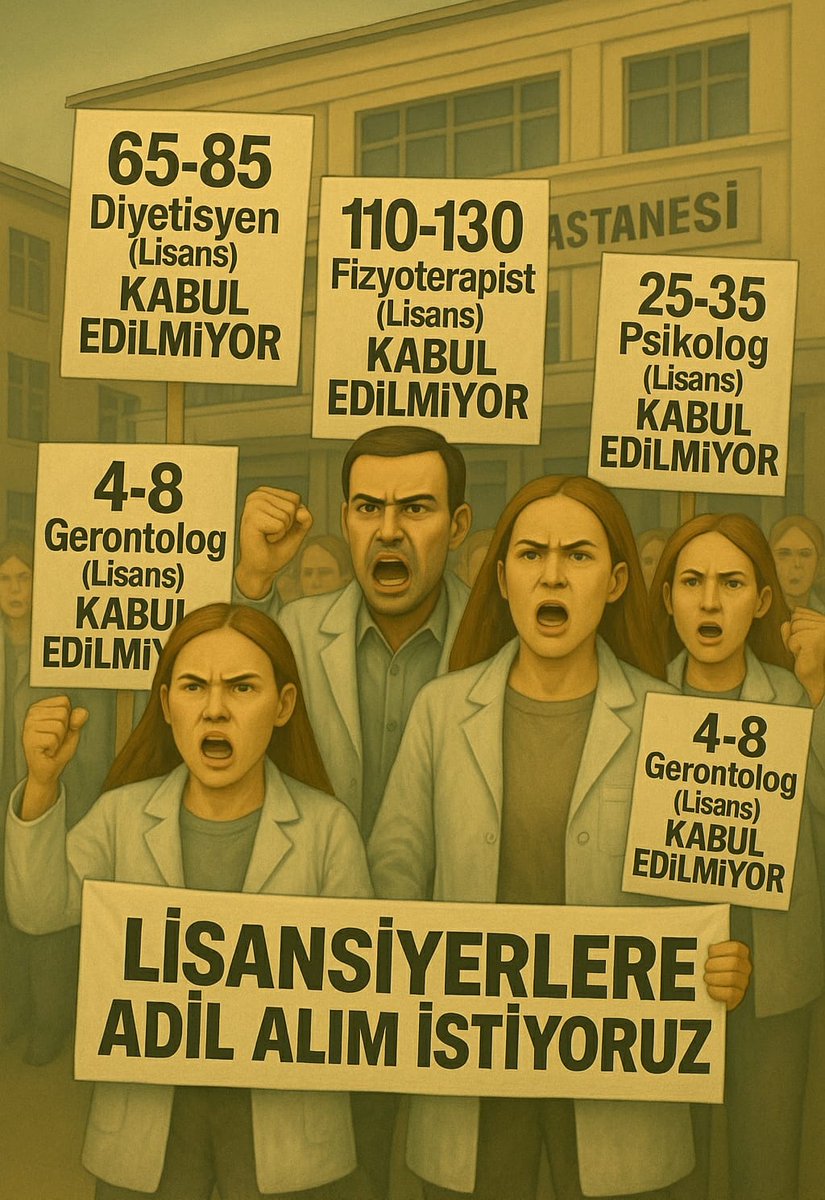 #SbLisansıAdilAta
Önceki atamalarda 100 - 150 kontenjan verip yapılacak olan atamada 4-8 kontenjan düşünülmesi adil değil. Gerontologlar atanmak istiyor  <a href="/drmemisoglu/">Prof. Dr. Kemal Memişoğlu</a>  <a href="/saglikbakanligi/">T.C. Sağlık Bakanlığı</a>