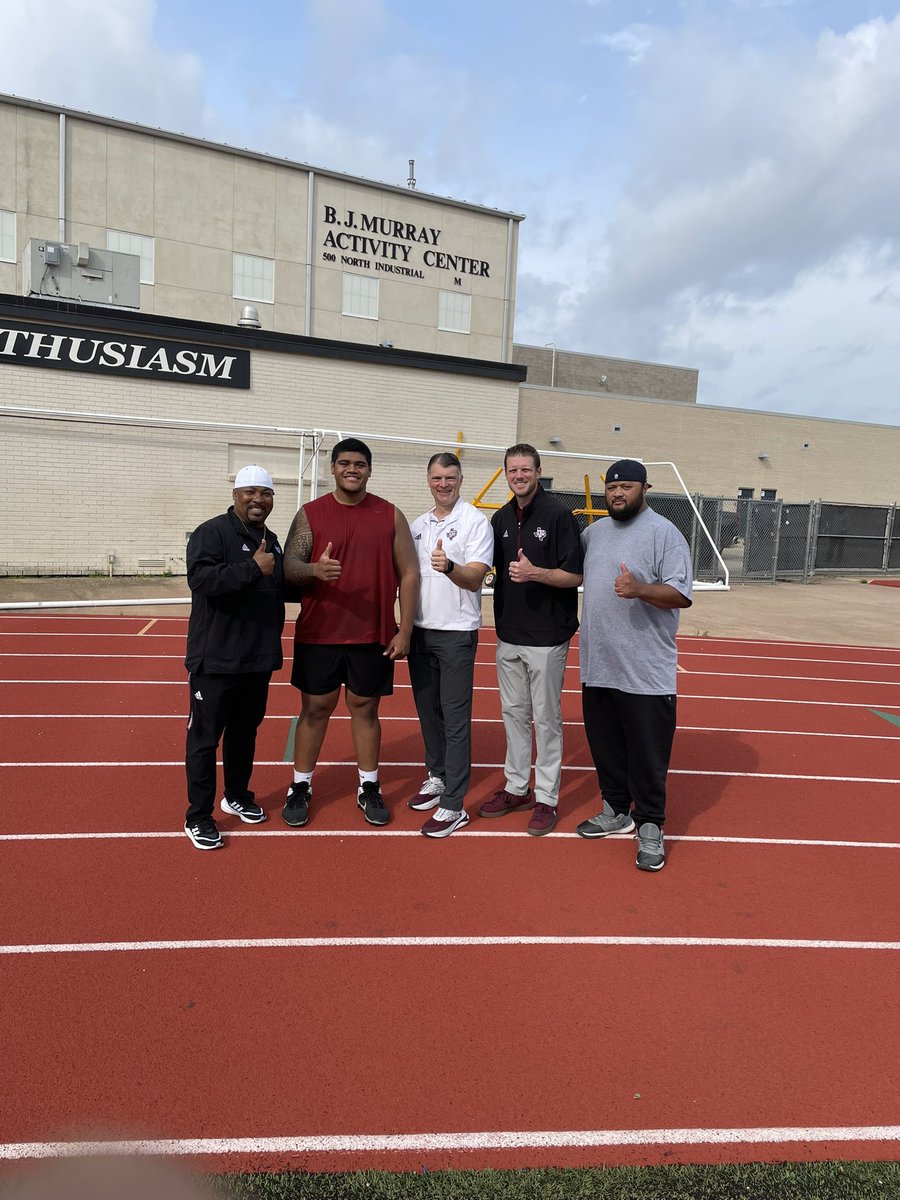 Pupungatoa Katoa (@toa_katoa) on Twitter photo Thank you <a href="/AggieFootball/">Texas A&M Football</a> Coaches for visiting me and my school!
#Gigem👍🏾
<a href="/CoachCushing/">Adam Cushing</a> <a href="/CoachTroop_/">Trooper Taylor</a> <a href="/CK_KleinCollin/">Collin Klein</a> Thank you <a href="/AggieFootball/">Texas A&M Football</a> Coaches for visiting me and my school!
#Gigem👍🏾
<a href="/CoachCushing/">Adam Cushing</a> <a href="/CoachTroop_/">Trooper Taylor</a> <a href="/CK_KleinCollin/">Collin Klein</a>