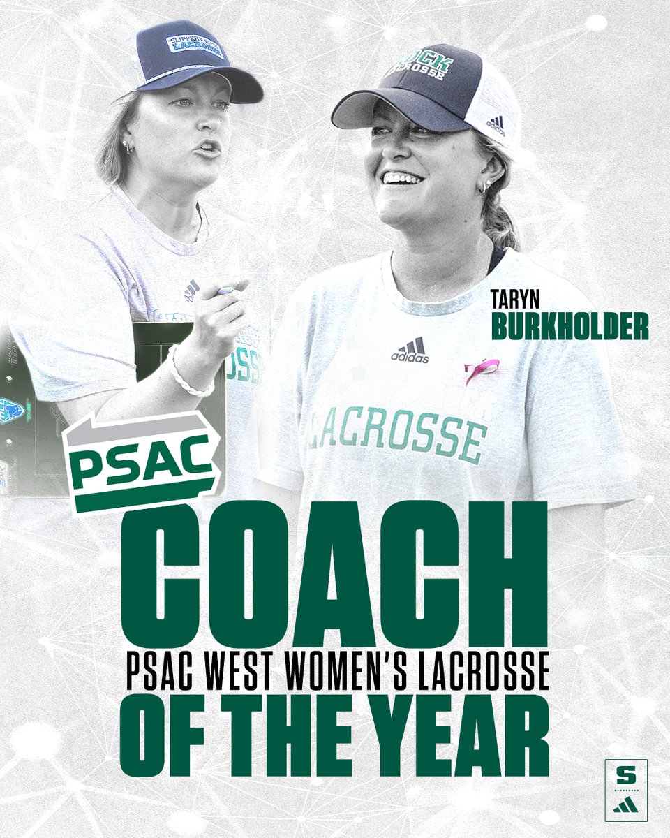 LAX: Run it back coach Burkholder! For the second year in a row, Slippery Rock women's lacrosse head coach Taryn Burkholder is named the PSAC West Coach of the Year!