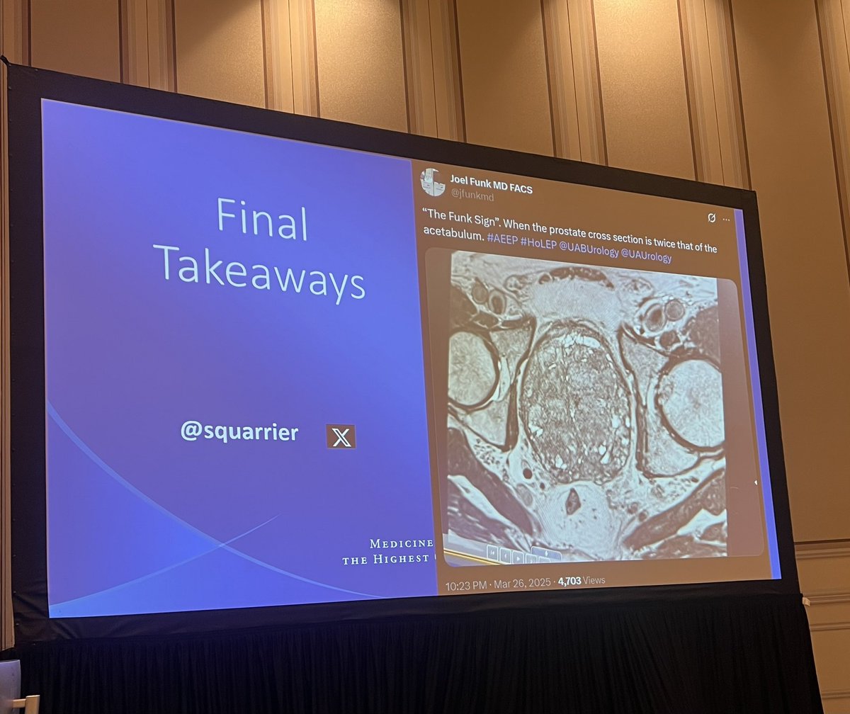 DR CARVAJAL (@romancarvajal) on Twitter photo Great talk <a href="/squarrier/">Scott Quarrier MD MPH</a> on treating large and mega prostates with HoLEP—feasible with excellent outcomes. Valuable tips and tricks, plus a great quote from my friend <a href="/jfunkmd/">Joel Funk MD FACS</a>
<a href="/AmerUrological/">Amer. Urol. Assn.</a> <a href="/smumexico/">SMU México</a> Great talk <a href="/squarrier/">Scott Quarrier MD MPH</a> on treating large and mega prostates with HoLEP—feasible with excellent outcomes. Valuable tips and tricks, plus a great quote from my friend <a href="/jfunkmd/">Joel Funk MD FACS</a>
<a href="/AmerUrological/">Amer. Urol. Assn.</a> <a href="/smumexico/">SMU México</a>