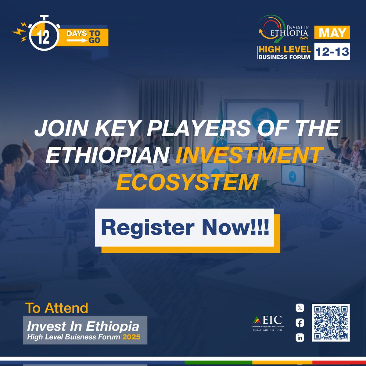 EthioInvestment's tweet photo. 👉Register Now: https://t.co/oVjP2JHesb

#InvestinEthiopiahlbf2025 #InvestInEthiopia #investEthiopia #Ethiopia #hlbf #hlbf2025 https://t.co/shlxDYKU9a
