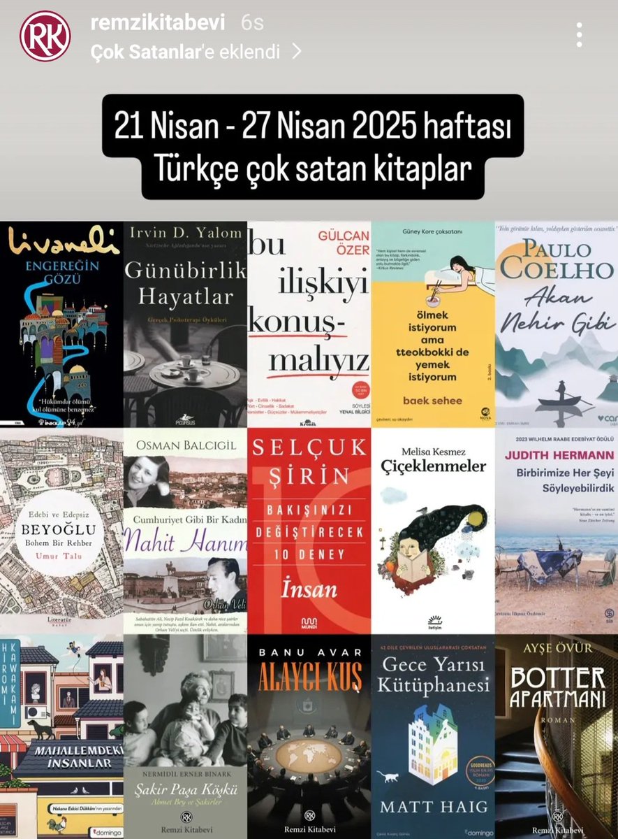 Yine çok satanlara girmiş Botter Apartmanı. 🙏 Bu arada yeni romanım 15 Mayıs 'da raflarda...