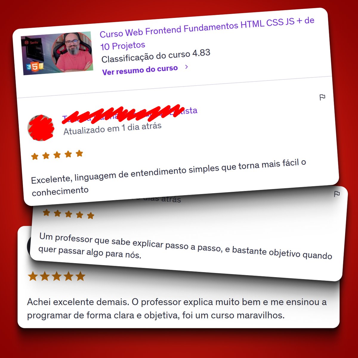 serlivcursos's tweet image. O que andam falando a gente
Para saber mais: serliv.com
#DesenvolvimentoWeb #CursoDeProgramação #frontend #webdesign #webdev #javascript #LógicaDeProgramação #ProgramaçãoIniciante #AprenderLógicaProgramação #AprenderLógica #html #css #htmlcss #htmlcssjavascript