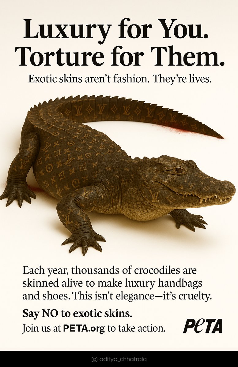 AdityaChhatrala's tweet image. Created this simple poster using ChatGPT. @peta @PetaIndia #peta #chatgpt4o #chatgpt