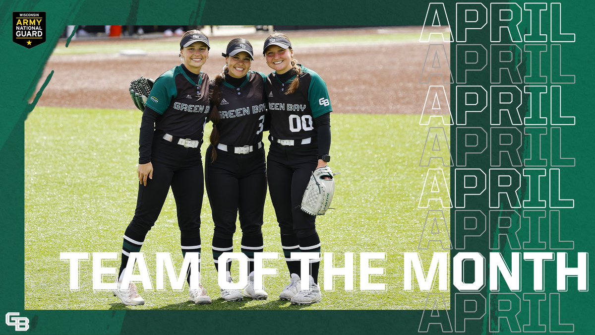 Green Bay Phoenix (@gbphoenix) on Twitter photo .<a href="/GBPhoenixSB/">Green Bay Softball</a> has been on π₯ to close the month of April. They're your Wisconsin Army National Guard Team of the Month!
#RiseWithUs .<a href="/GBPhoenixSB/">Green Bay Softball</a> has been on π₯ to close the month of April. They're your Wisconsin Army National Guard Team of the Month!
#RiseWithUs