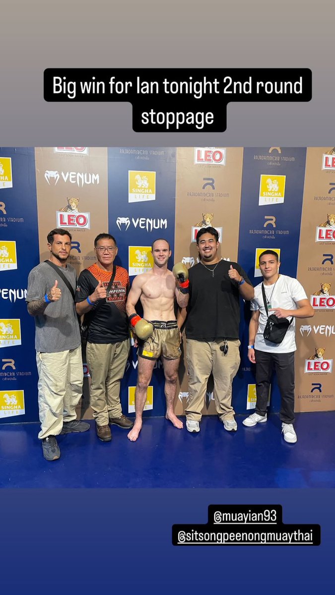 Win tonight at <a href="/RajadamnernS/">RajadamnernStadium</a> Via 2nd round TKO.  This is my second win in a row after moving down to welterweight.  #rajadamnern #sitsongpeenong <a href="/Tristian_2pn/">Tristian Dharmajiva</a>