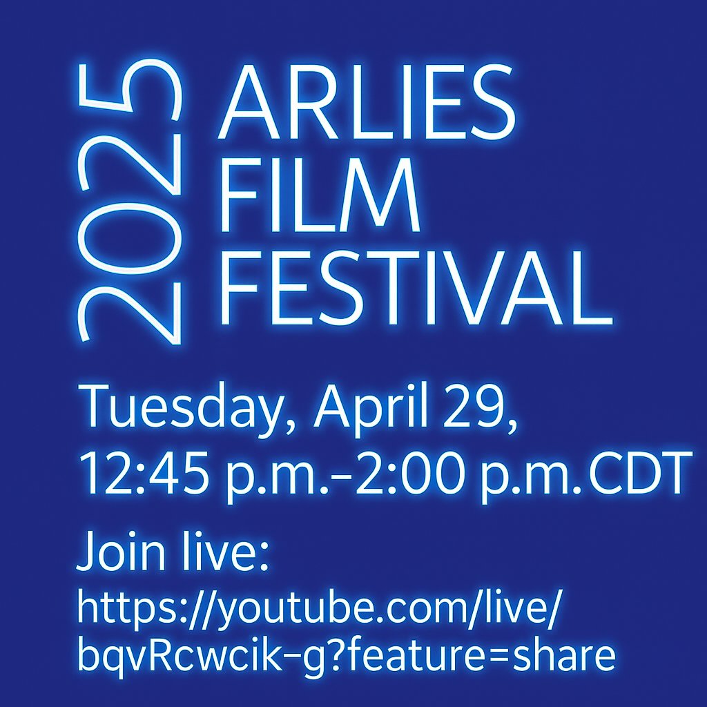 In exactly one-hour, we'll begin our 10th annual #ARLIESFilmFestial 12:45-2:00 pm CDT.

Learn more details: arl.org/news/arlies-fi…
