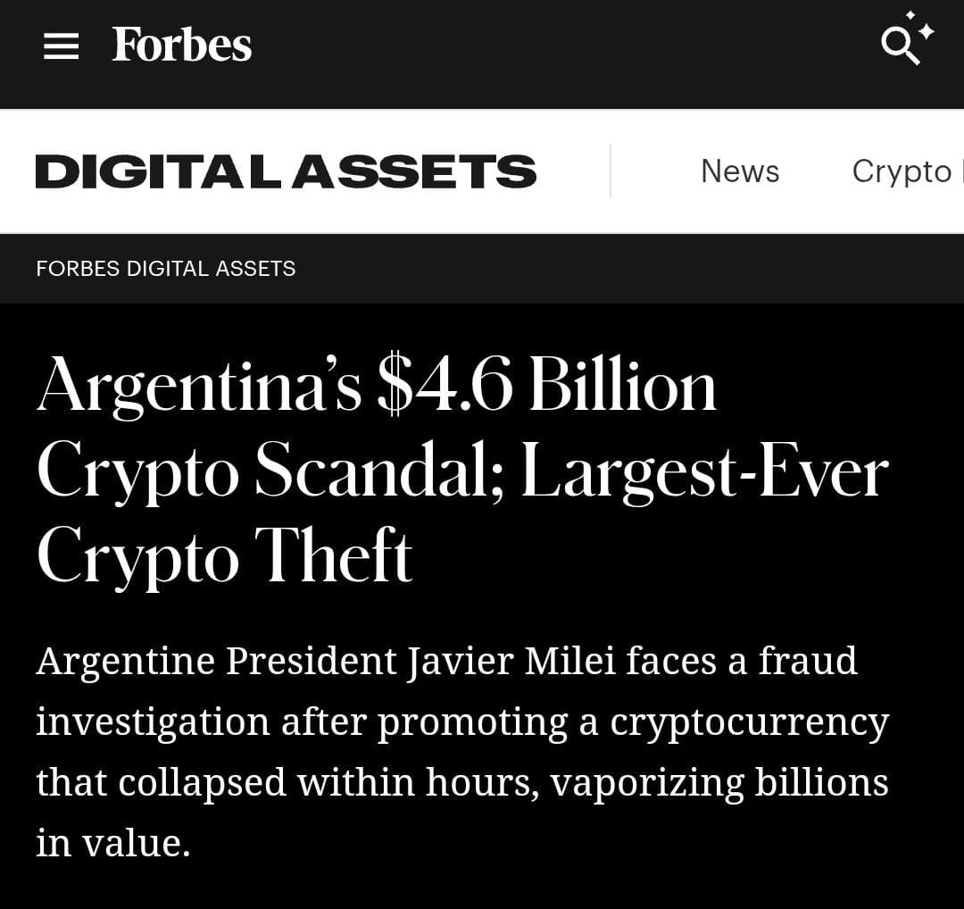 El 14 de febrero el presidente Javier Milei fue protagonista de un  escándalo mundial por promocionar la criptomoneda $LIBRA que representó una  estafa de al menos 70 millones de dólares.