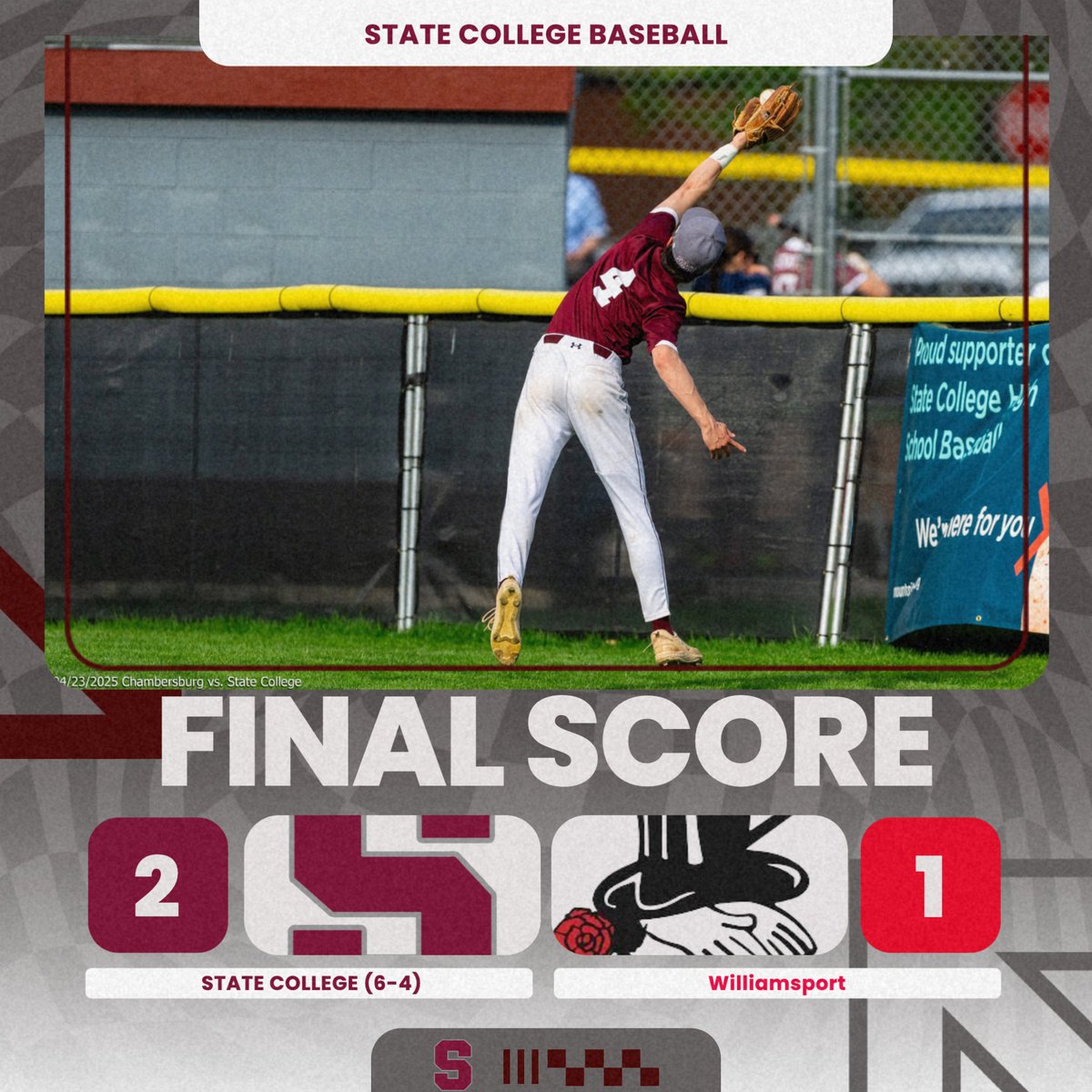 State High Baseball found the magic again on Monday, walking it off in 9 innings vs. Williamsport! Cam Machtinger drove in the winning run in bottom 9, and State moves to 6-4 with a thrilling win over the Millionaires!
🦁⚾️✅