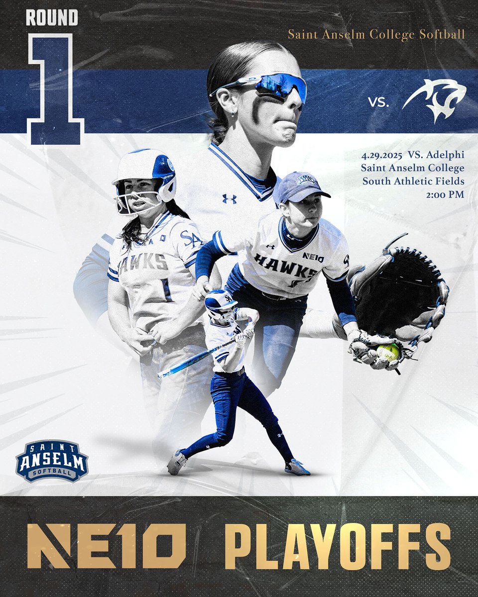 Round 1⃣ 😤😤

The No. 2 seed Hawks host No. 7 seed Adelphi in the first round of the NE10 Softball Championship this afternoon at 2:00pm 🥎

#HawksSoarHigher