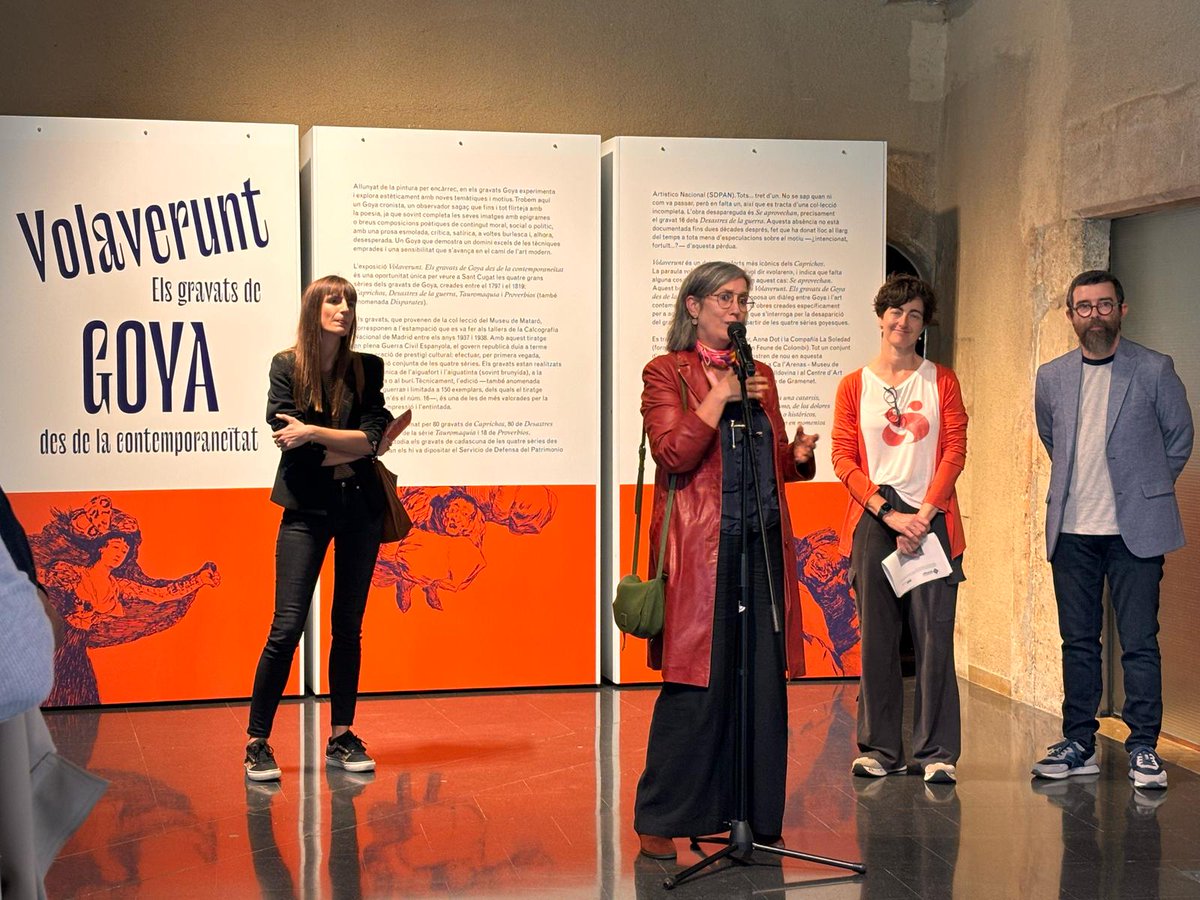 museumataro's tweet photo. #Inaugurada, a Sant Cugat del Vallès, l'exposició "Volaverunt. Els gravats de Goya des de la contemporaneïtat" 🪶
Produïda pel Museu de Mataró i estrenada el 2021 a Ca l’Arenas. La Xarxa de Museus d’Història i Monuments de Catalunya impulsa la seva itinerància 🗣️ 👋 https://t.co/PVFcVSKVRv