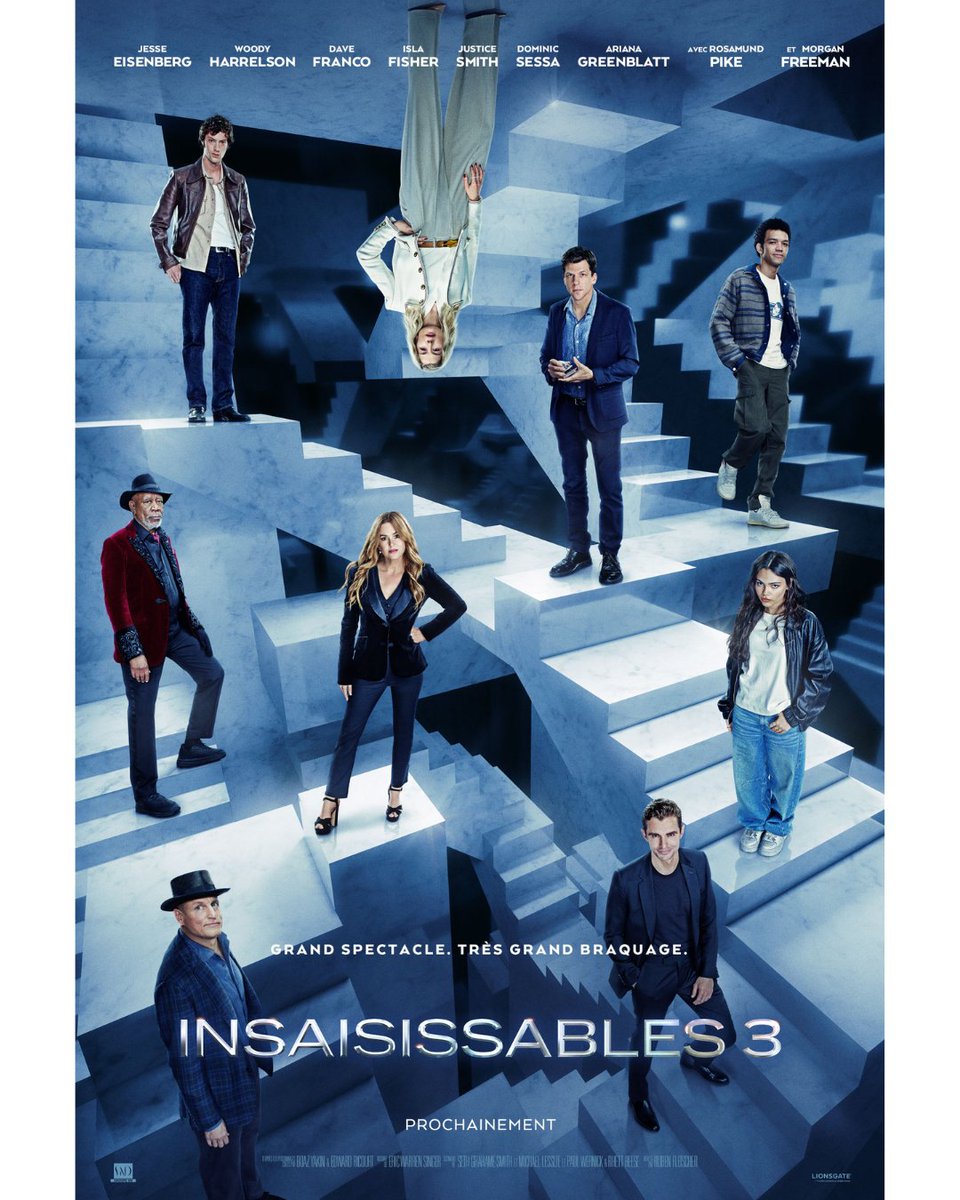 GRAND SPECTACLE. TRÈS GRAND BRAQUAGE.
INSAISISSABLES 3, le nouveau film de Ruben Fleischer avec Jesse Eisenberg, Woody Harrelson, Dave Franco, Isla Fisher et Morgan Freeman, le 11 novembre 2025 au cinéma.

#Insaisissables3 #Insaisissables