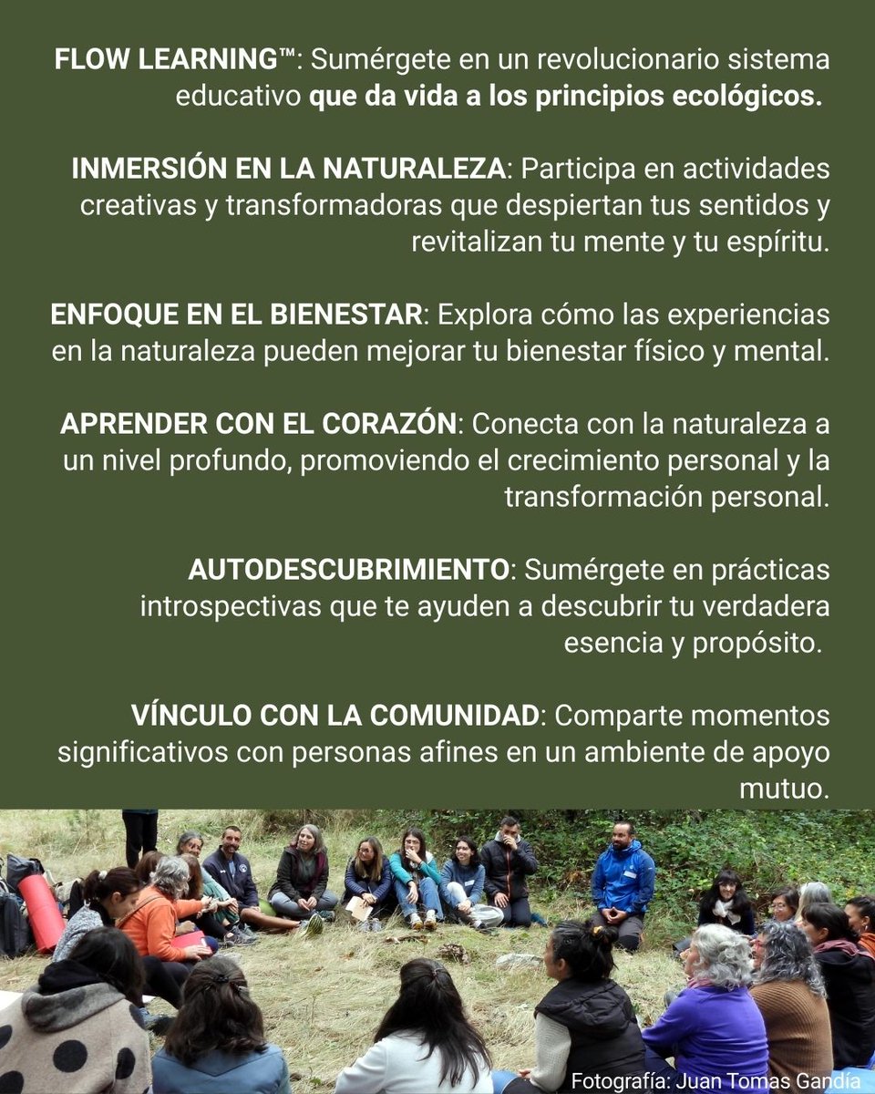 PaquiGodinoRoca's tweet image. 🌿 Formación Sharing Nature · Flow Learning™ Nivel I
📍 Soto del Real (Madrid)
📅 7 junio 2025 | 💶 100 €
Una jornada de conexión profunda con la naturaleza desde el juego y la emoción.
ℹ️ tinyurl.com/4zepmkv7
#FormaciónSharingNature #FlowLearning