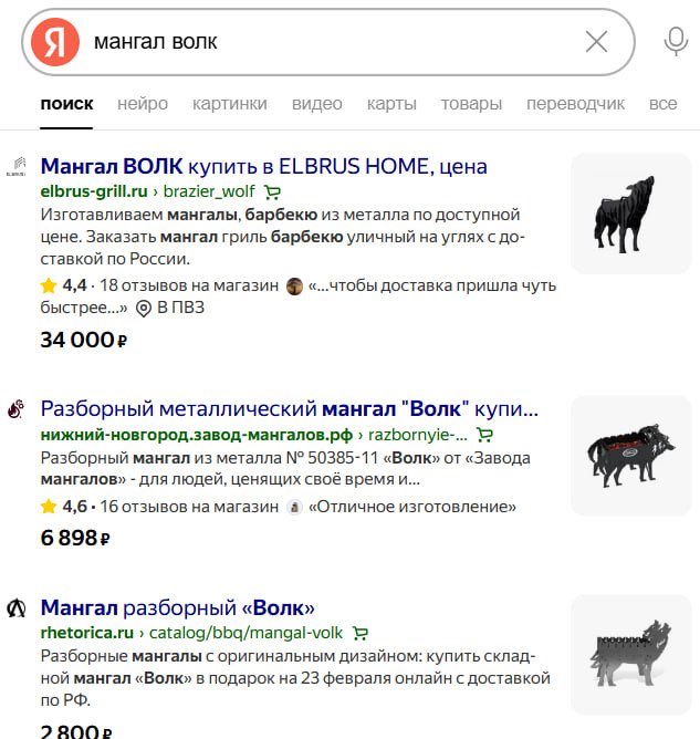 Мангал-волк. Владелец описывает себя словом «чёткий». Не исключено, что ездит на гелике, любит рэп и цепи. Его волки делают «Ауф»