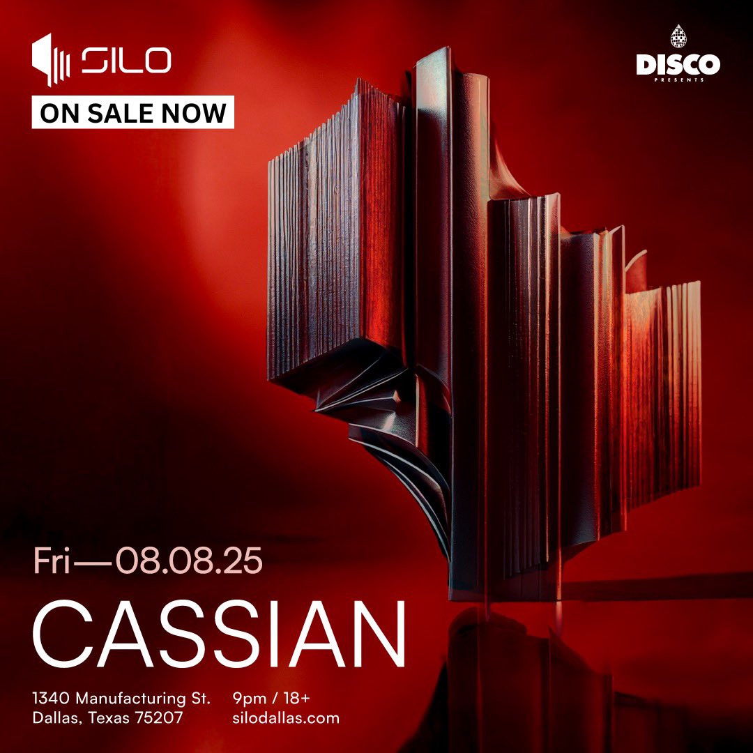 Tickets for <a href="/cassian/">Cassian</a> at SILO Dallas are on sale now🗿 See you on Fri, August 8th 🏁

🎟→ hive.co/l/cassian0808