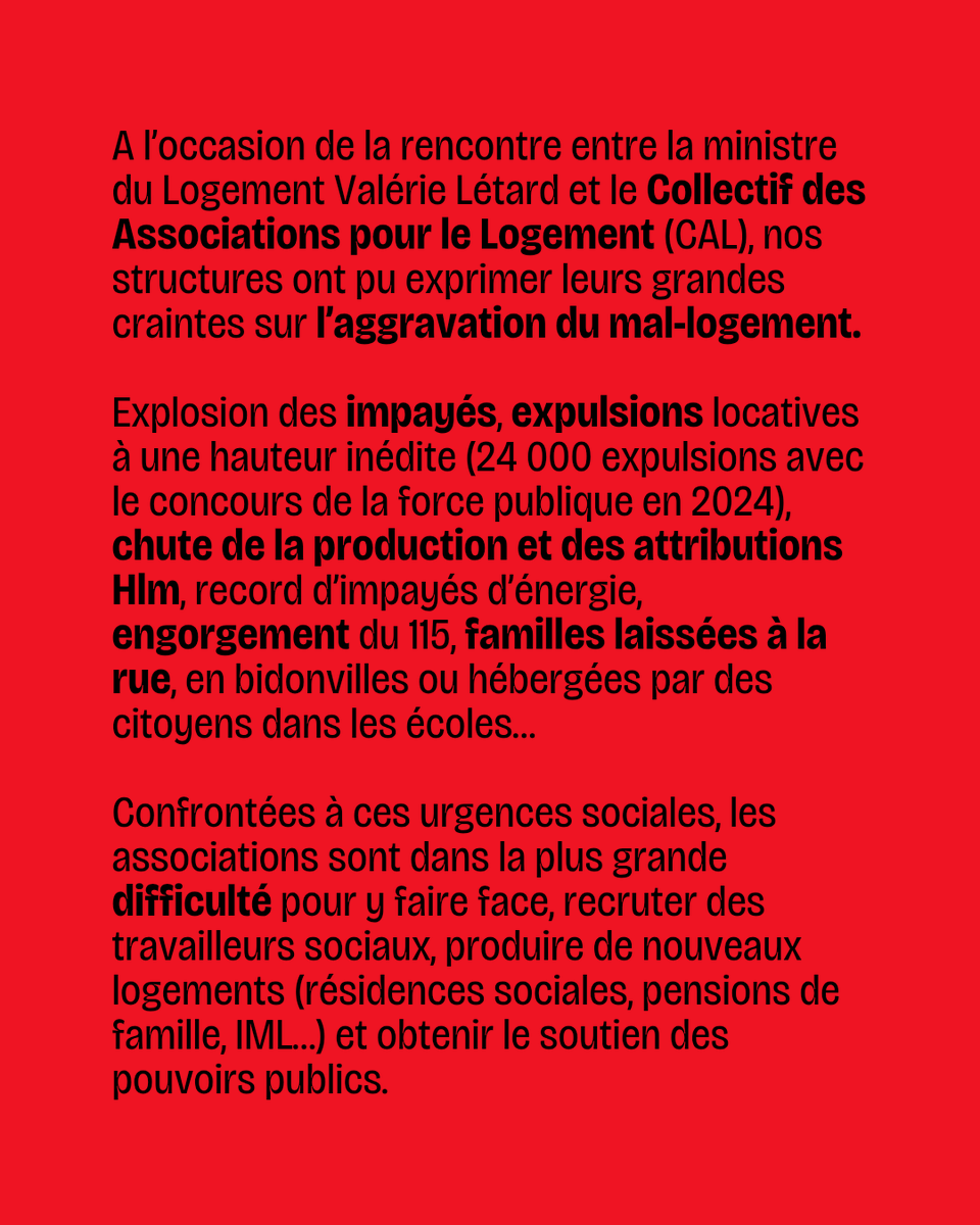 AssosLogement's tweet photo. 📣 Rencontre avec la ministre du Logement - Malgré des situations alarmantes, les associations inquiètes par l'absence de solutions.

Retrouvez le communiqué du CAL ⤵️ https://t.co/p7MdUz2TJQ
