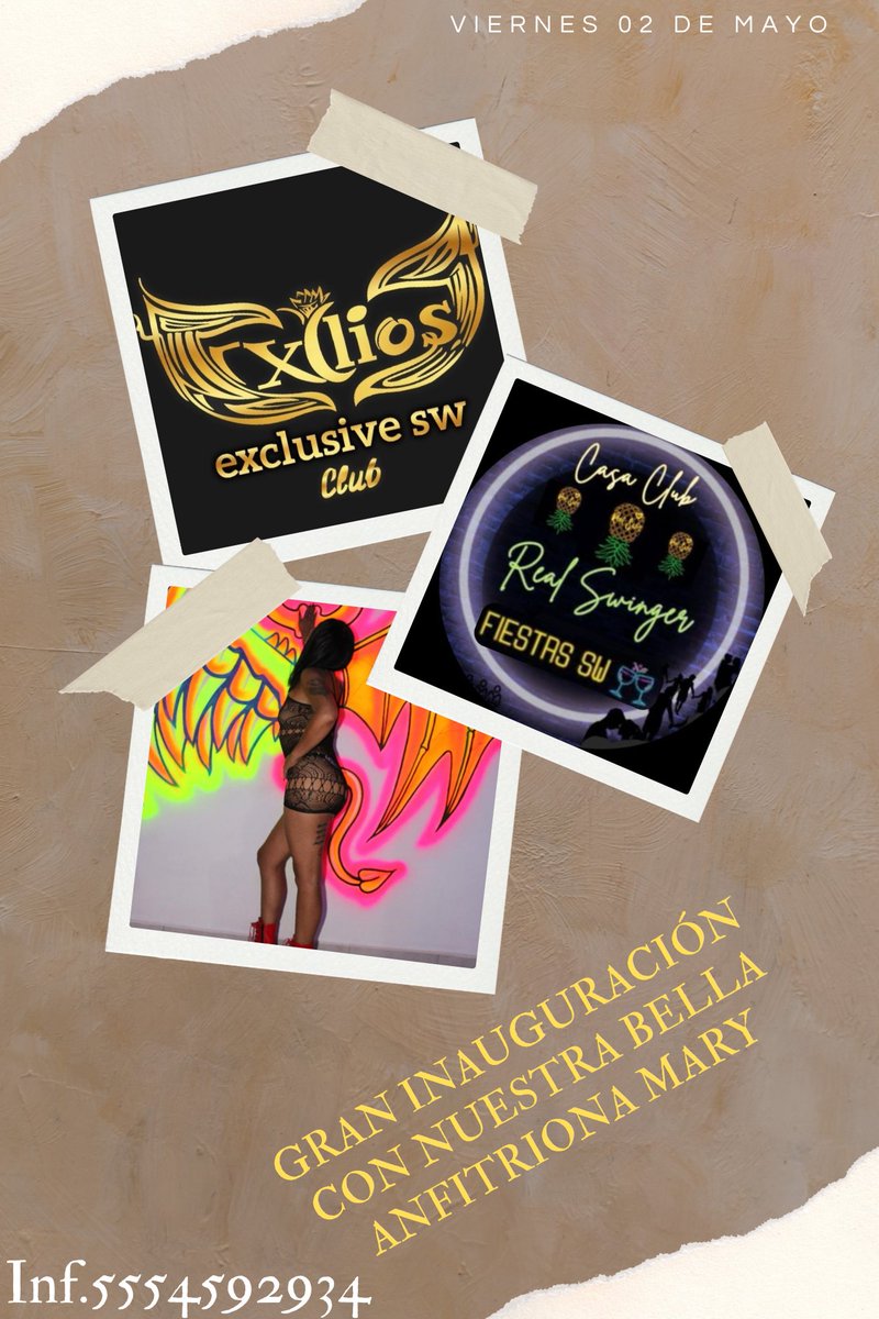 😈EXILIOS SW😈 (@exiliosclubsw) on Twitter photo Gran inauguración este viernes 2 de mayo <a href="/SWRtultepec/">EXILIOS SW CLUB EXCLUSIVE</a>
Información 55 5459 2934
No te quedes fuera Gran inauguración este viernes 2 de mayo <a href="/SWRtultepec/">EXILIOS SW CLUB EXCLUSIVE</a>
Información 55 5459 2934
No te quedes fuera