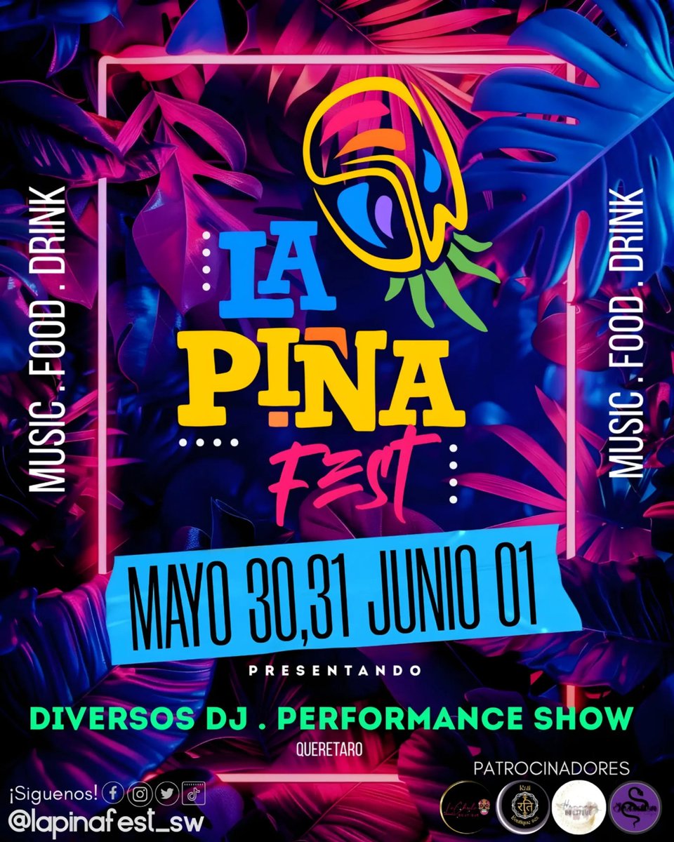 ¿ Ya conoces <a href="/LaPinaFest_SW/">La Piña Fest</a> ? 

Te invitamos a que sigas sus redes sociales y no te pierdas de que se trata 😎