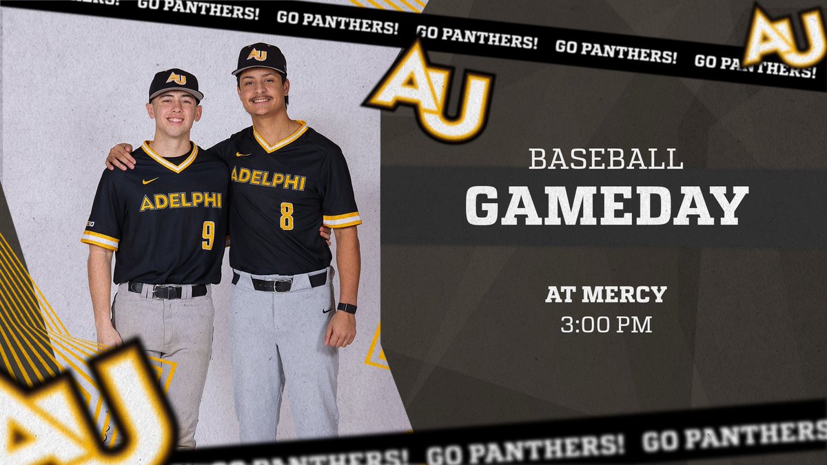 AdelphiBaseball's tweet image. A quick trip up to Mercy today for a non-conference tilt ⚾️
📍: Dobbs Ferry, N.Y.
🆚: @MercyMavericks
⏰: 3:00 PM
📊: bit.ly/2H7ZIEo
📺: bit.ly/4dK1qI1
#PawsUp🐾