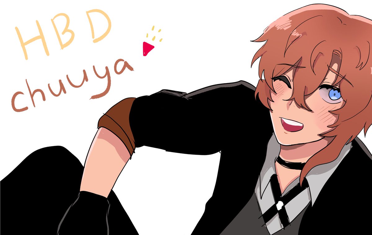 Kadono01's tweet photo. HBD chuuya🎉🎉 #Chuuya #HBD # https://t.co/HQEgOiaEBP