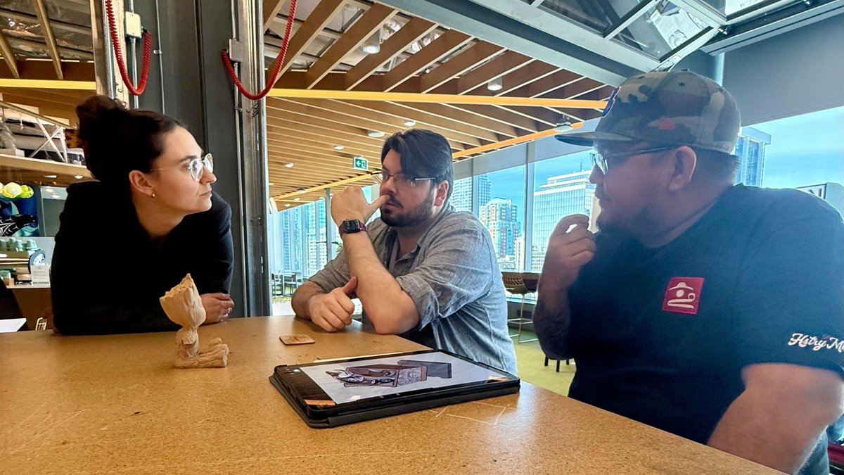 We spent the day with artist KC Hall &amp; Microsoft Vancouver at their 3D lab, bringing the Amplify Awards to life! 

KC’s powerful designs reflect each award recipient’s journey. Huge thanks to Cody for the time, tools, and heart he brings to this process.
#IndigenousInnovation